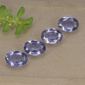 1.23天然紫罗兰色堇青石，椭圆形切割，6×4.1毫米，VVS-VS