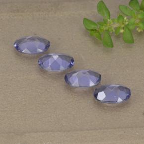 1.23天然紫罗兰色堇青石，椭圆形切割，6×4.1毫米，VVS-VS