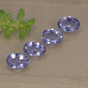 1.34天然紫罗兰色堇青石，椭圆形切割，6.1×4.1毫米，VVS-VS