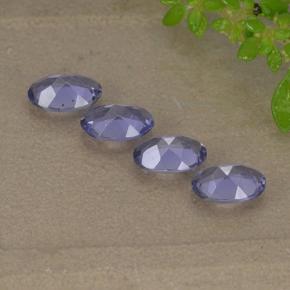 1.34天然紫罗兰色堇青石，椭圆形切割，6.1×4.1毫米，VVS-VS