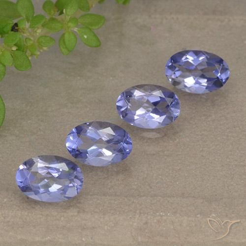 1.66天然紫罗兰色堇青石，椭圆形切割，5.9×4.1毫米，VVS-VS