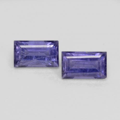 0.70天然紫罗兰色堇青石，长方形切工，5.1×3毫米，VS-SI