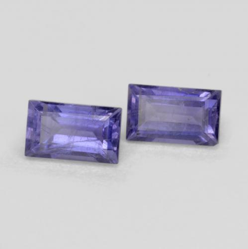 0.70天然紫罗兰色堇青石，长方形切工，5.1×3毫米，VS-SI