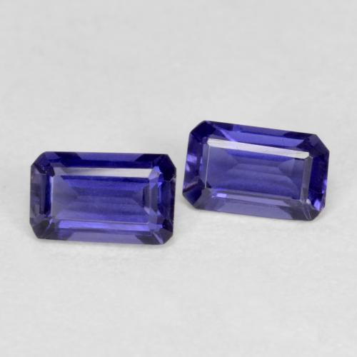 0.51天然紫罗兰色堇青石，祖母绿式切割，4.9×3.1毫米，VS-SI