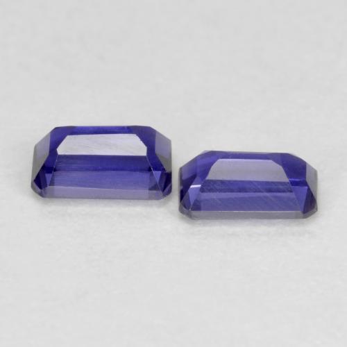 0.51天然紫罗兰色堇青石，祖母绿式切割，4.9×3.1毫米，VS-SI