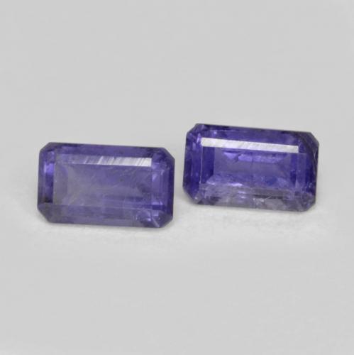 0.58天然紫罗兰色堇青石，祖母绿式切割，5.1×3毫米，VS-SI
