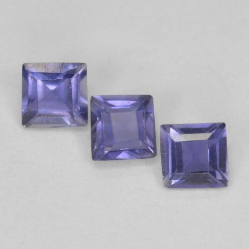 0.23天然紫罗兰色堇青石，方形，2.7×2.7毫米，VS