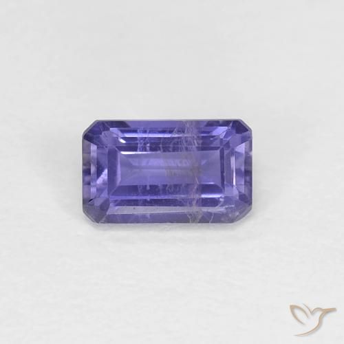 0.29克拉天然紫罗兰色堇青石，祖母绿式切割，5×3.1毫米，VS-SI