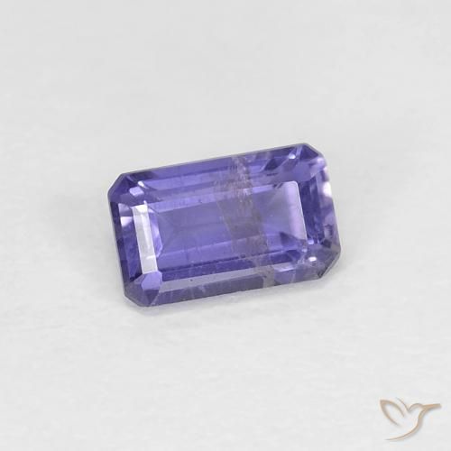 0.29克拉天然紫罗兰色堇青石，祖母绿式切割，5×3.1毫米，VS-SI