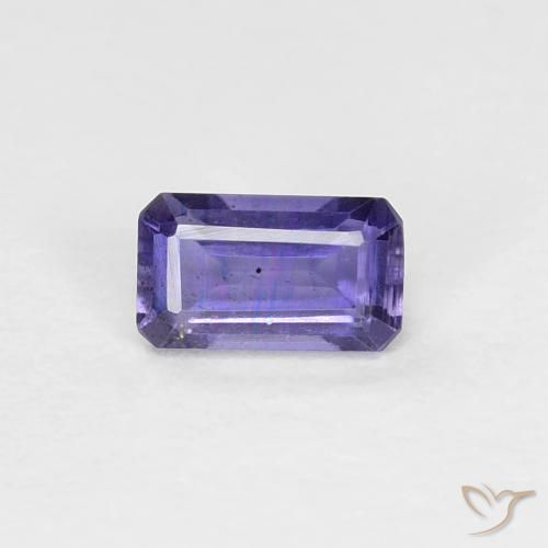 0.25ct 天然 深紫色 堇青石, 祖母绿式切割, VS