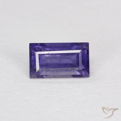 0.30ct 天然 深紫色 堇青石, 狭长方形, VS