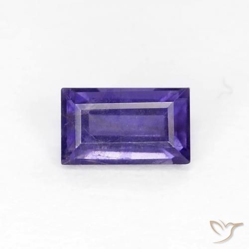 0.30ct 天然 深蓝紫色 堇青石, 狭长方形, VS