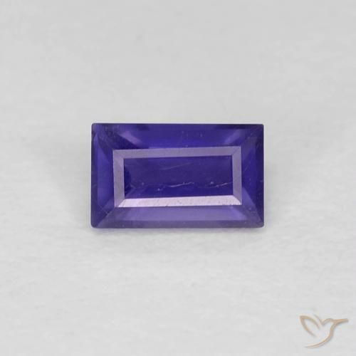 0.26ct 天然 强烈的紫罗兰色 堇青石, 狭长方形, VS