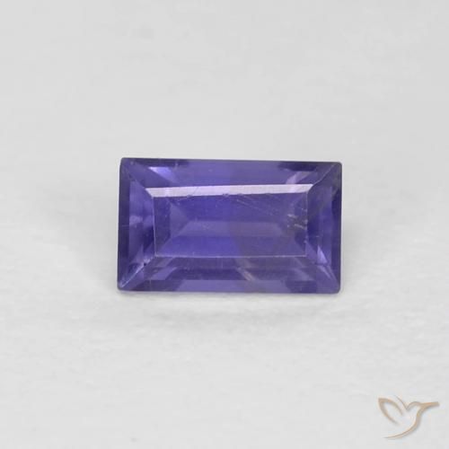 0.30ct 天然 强烈的紫罗兰色 堇青石, 狭长方形, VS