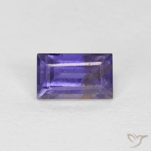 0.33ct 天然 中紫 堇青石, 狭长方形, VS