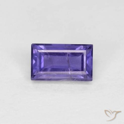 0.30ct 天然 强烈的紫罗兰色 堇青石, 狭长方形, VS
