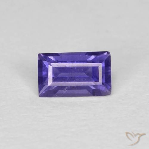 0.27ct 天然 强烈的紫罗兰色 堇青石, 狭长方形, VS