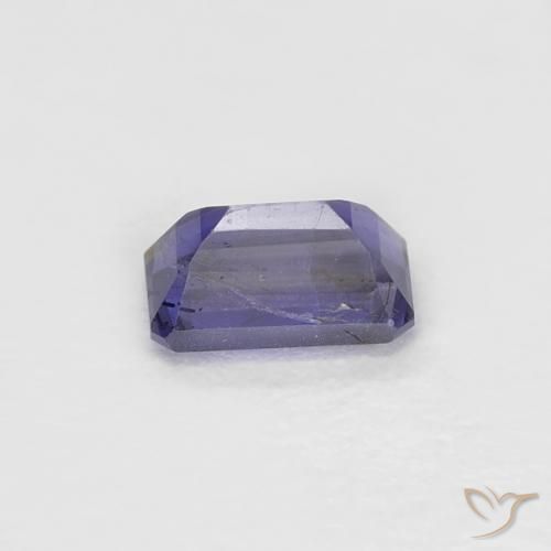 0.28克拉天然紫罗兰色堇青石，祖母绿式切割，4.9×3毫米，VS