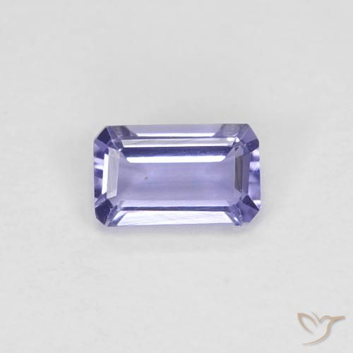 0.21ct 天然 Medium Light-Violet 堇青石, 祖母绿式切割, VVS-VS