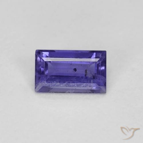 0.26ct 天然 深蓝紫色 堇青石, 狭长方形, VS-SI