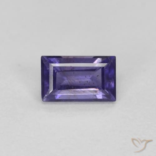 0.28ct 天然 深蓝紫色 堇青石, 狭长方形, VS-SI