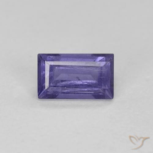0.32ct 天然 深蓝紫色 堇青石, 狭长方形, VS-SI