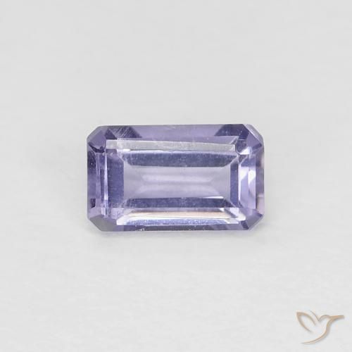 0.28ct 天然 粉紫罗兰色 堇青石, 祖母绿式切割, VS