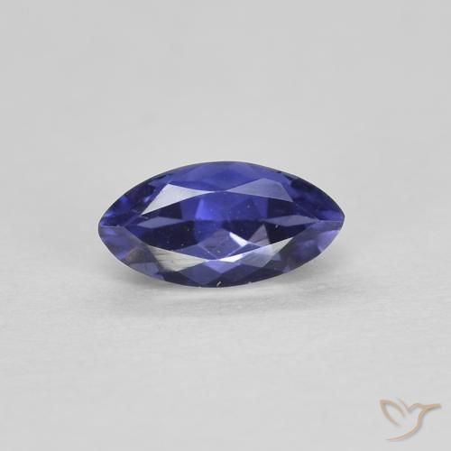 0.28ct 天然 深紫色 堇青石, 榄尖形, VVS