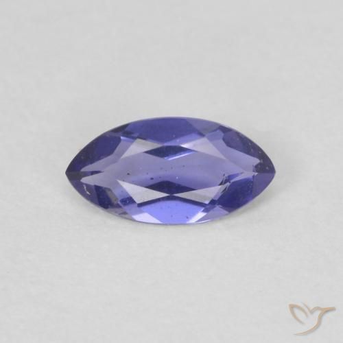 0.15ct 天然 深紫色 堇青石, 榄尖形, VVS
