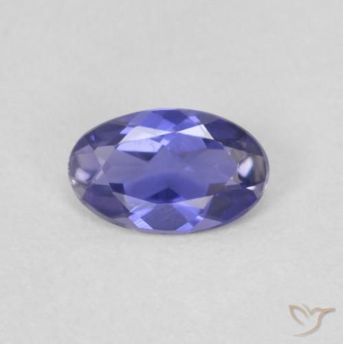 0.14ct 天然 深蓝紫色 堇青石, 椭圆形, VVS