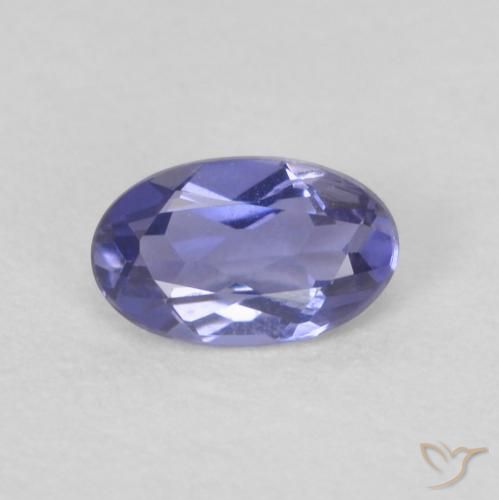 0.16ct 天然 深蓝紫色 堇青石, 椭圆形, VVS