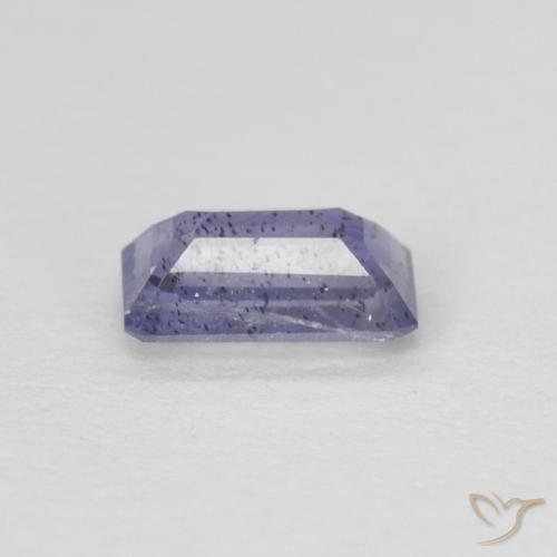 0.25克拉天然紫罗兰色堇青石，祖母绿式切割，5×3.1毫米，VS-SI