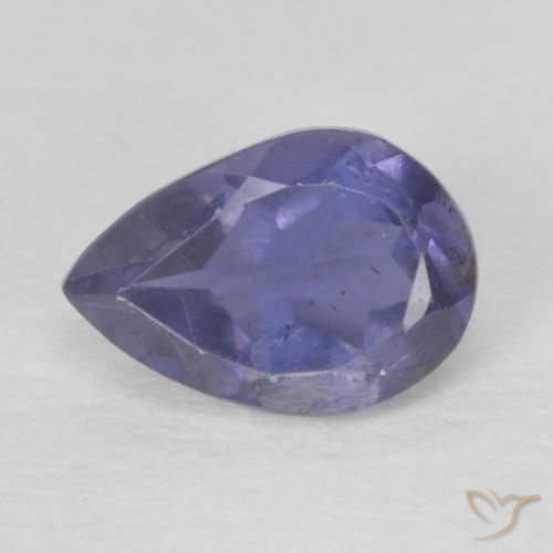 0.36ct 天然 银蓝色 堇青石, 梨形, VS