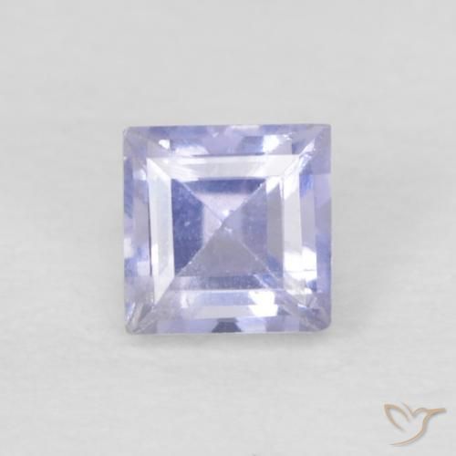 0.15ct 天然 非常浅的紫罗兰色 堇青石, 正方形, VVS-VS
