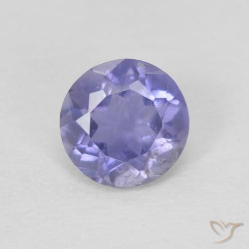 0.23ct 天然 深紫色 堇青石, 圆形的, VS-SI