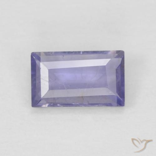 0.24ct 天然 深蓝紫色 堇青石, 狭长方形, VS