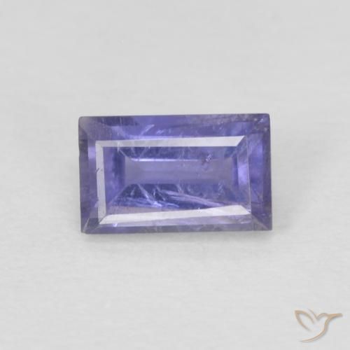 0.29ct 天然 深紫色 堇青石, 狭长方形, VS-SI