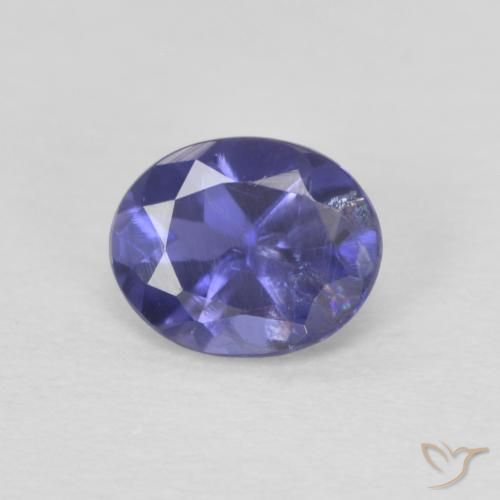 0.30ct 天然 深紫色 堇青石, 椭圆形, VS-SI