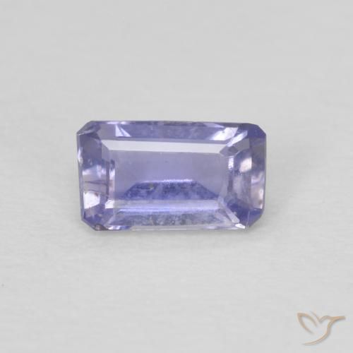 0.21ct 天然 银蓝色 堇青石, 祖母绿式切割, VS