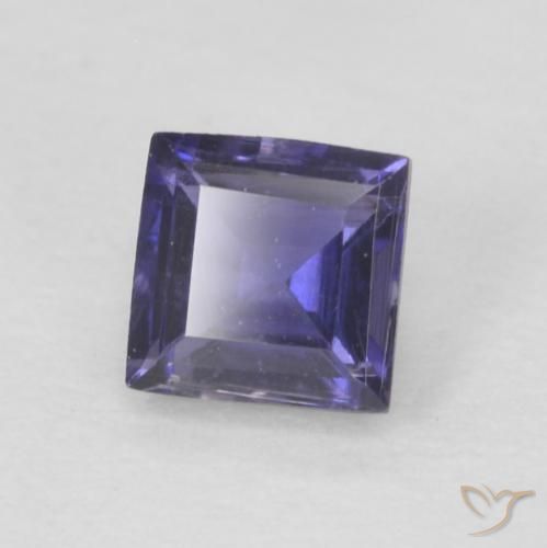 0.23克拉天然紫罗兰色堇青石，方形，3.5×3.5毫米，VVS