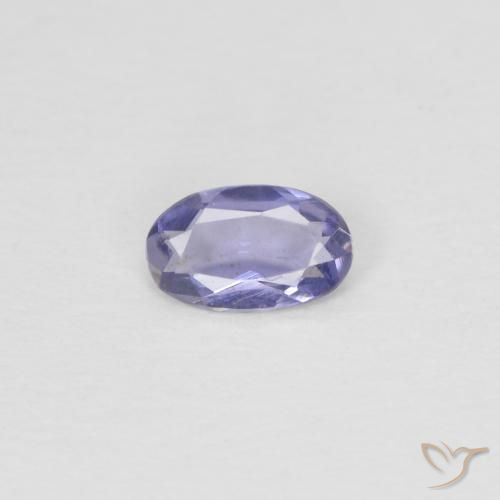 0.13ct 天然 深蓝紫色 堇青石, 椭圆形, VS