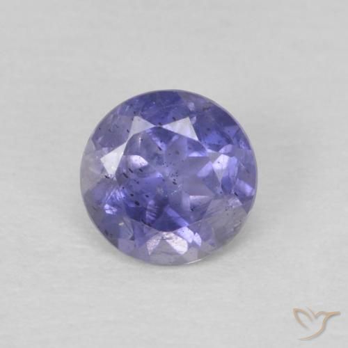 0.25ct 天然 深蓝紫色 堇青石, 圆形的, VS