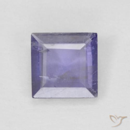 0.22ct 天然 深蓝紫色 堇青石, 正方形, VS