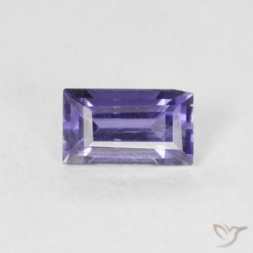 0.24ct 天然 暗紫罗兰色 堇青石, 狭长方形, VS-SI
