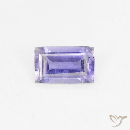 0.18ct 天然 中等浅紫色 堇青石, 狭长方形, VS