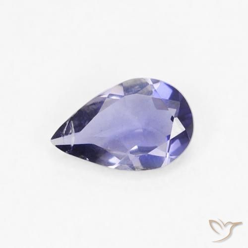 0.27ct 天然 深紫蓝色 堇青石, 梨形, VS