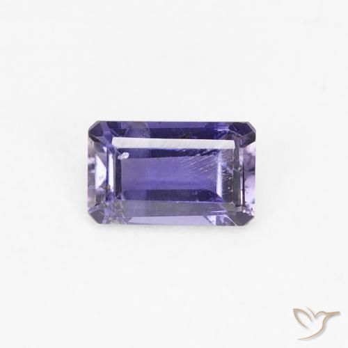 0.26ct 天然 暗紫罗兰色 堇青石, 祖母绿式切割, VS-SI