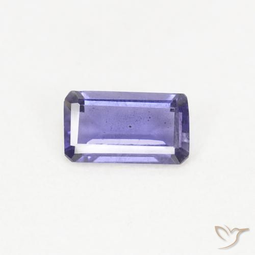 0.21ct 天然 深蓝紫色 堇青石, 祖母绿式切割, VS-SI