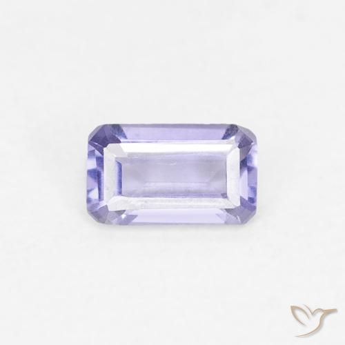 0.21ct 天然 粉紫罗兰色 堇青石, 祖母绿式切割, VS