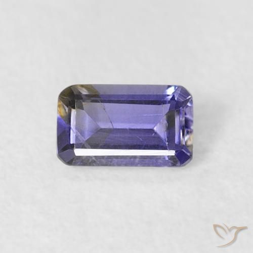 0.26ct 天然 茄子紫 堇青石, 祖母绿式切割, VS